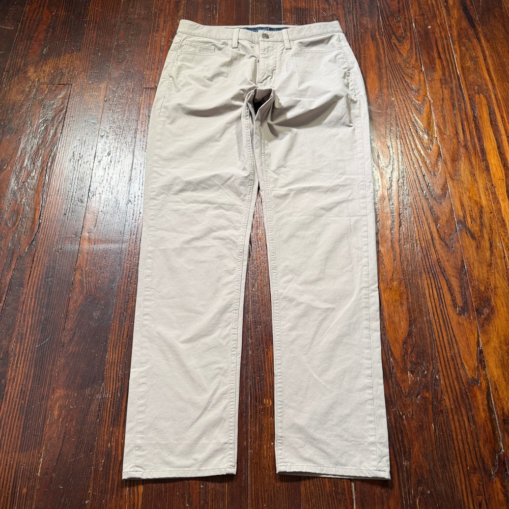 Vineyard Vines On The Go Pant Mens 30x32 Khaki Stone Stretch Performance Chino